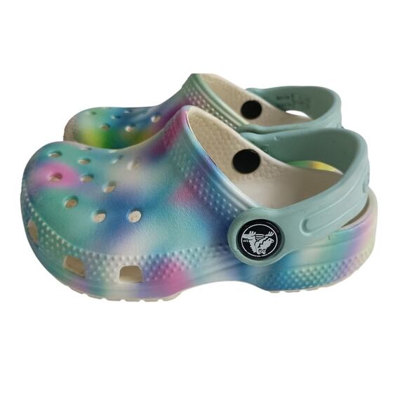 Crocs Classic Clogs Tie Die Size C7 - Picture 2 of 11